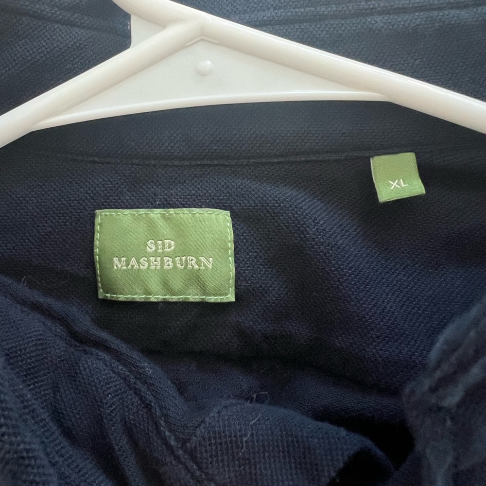 Sid Mashburn XL navy blue long sleeve polo
